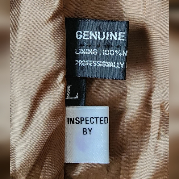 WINLIT Genuine Leather Duster Coat Women’s Large Tan Snakeskin Trim Vintage 80's - Picture 5 of 9